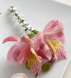 Pink Alstroemeria Boutonniere