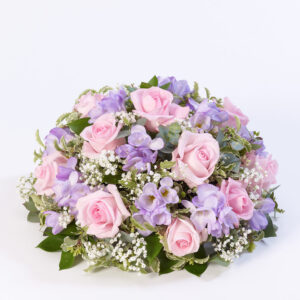 Pink & Lilac Rose and Freesia Funeral Posy