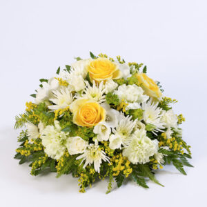Yellow & White Classic Funeral Posy