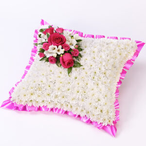 Classic White Funeral Cushion