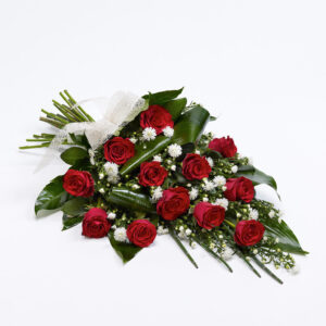 Red Classic Rose Funeral Sheaf
