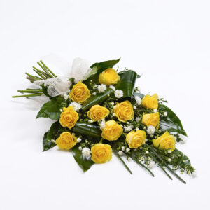 Yellow Classic Rose Funeral Sheaf