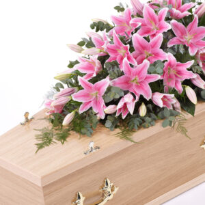 Pink Lily Casket Spray