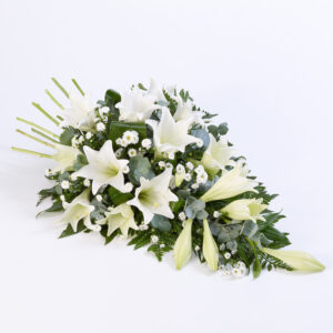 White Lily Funeral Spray