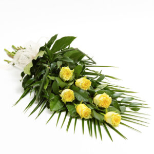 Simple Yellow Rose Funeral Sheaf