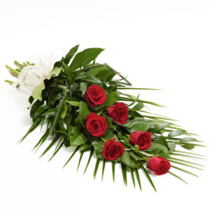 Simple Red Rose Funeral Sheaf