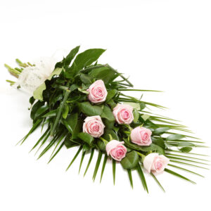 Simple Pink Rose Funeral Sheaf