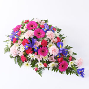 Pink, White & Lilac Funeral Flower Spray