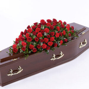 Red Rose & Carnation Casket Spray