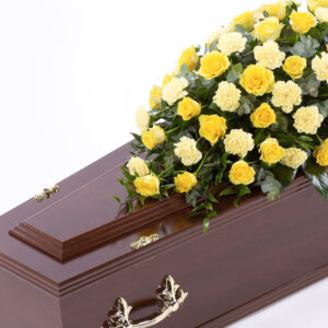 Yellow Rose & Carnation Casket Spray