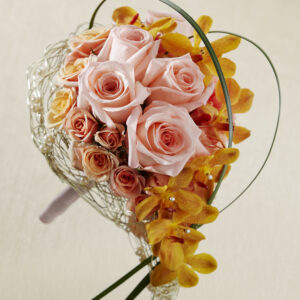 Peach Waterfall Bouquet