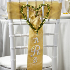 With All My Heart Wedding Chair Floral Decoration
